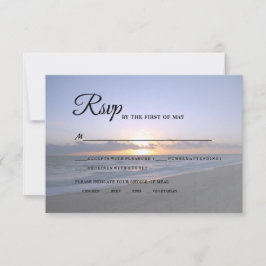 Meer der Liebe | Beach Sunset Starfish Hochzeit RSVP Karte