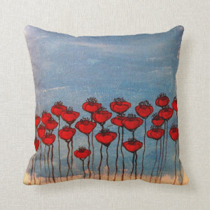 Meer der Mohnblumen Kissen