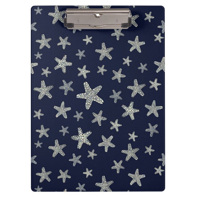 Meer des Starfish-Musters Klemmbrett (Vorderseite)