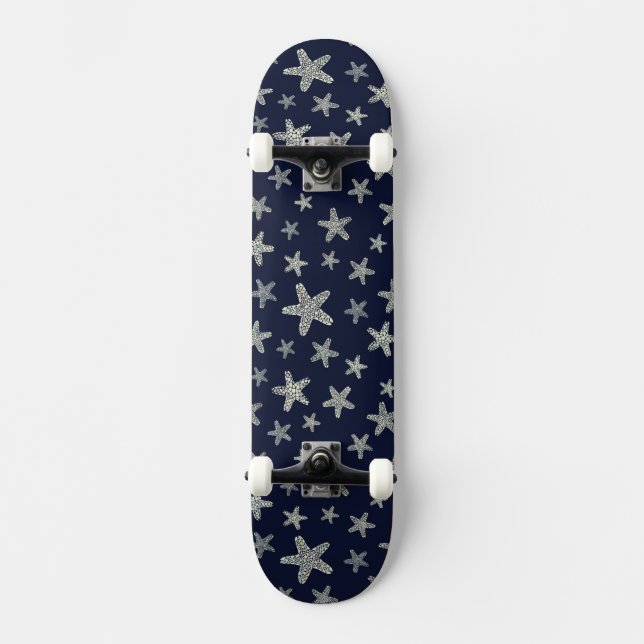 Meer des Starfish-Musters Skateboard (Vorderseite)