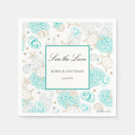 Meer Die Liebe Strand Hochzeit Serviette