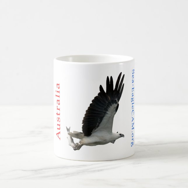 Meer-Eagle mit der Fisch-Tasse Kaffeetasse (Mittel)