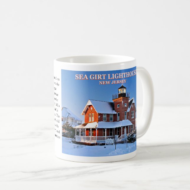 Meer geumgürteter Leuchtturm, New-Jersey Tasse (VorderseiteRechts)