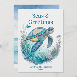 Meer & Grüße Küste Weihnachten Wasserfarbe