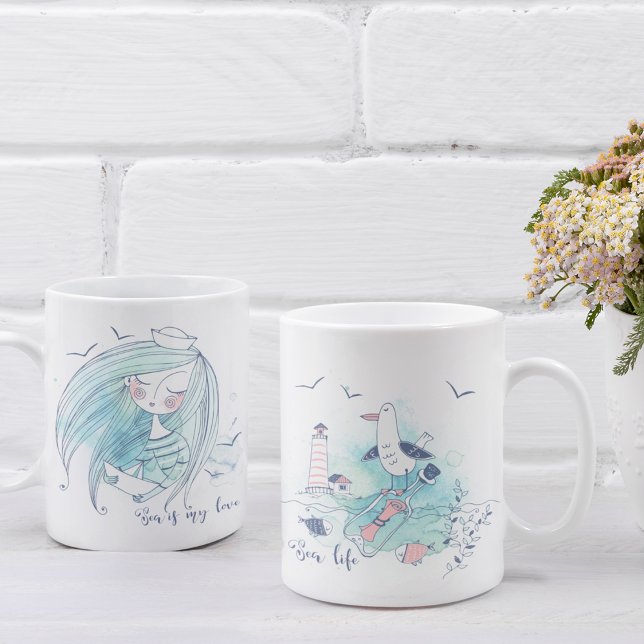 Meer ist meine Liebe Kaffeetasse (Von Creator hochgeladen)