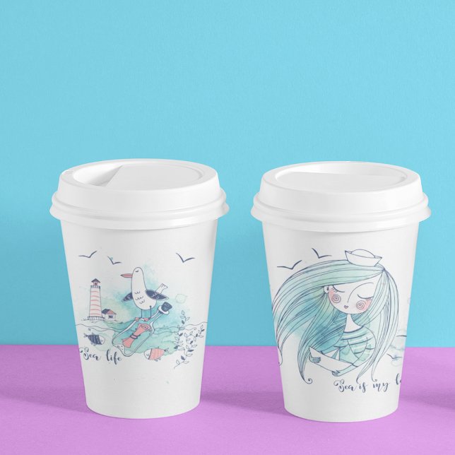 Meer ist meine Liebe Pappbecher (Von Creator hochgeladen)