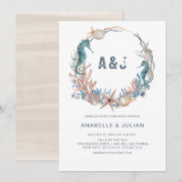 Meer Kranz | Rustikale Strand-Monogramm-Baby-Party