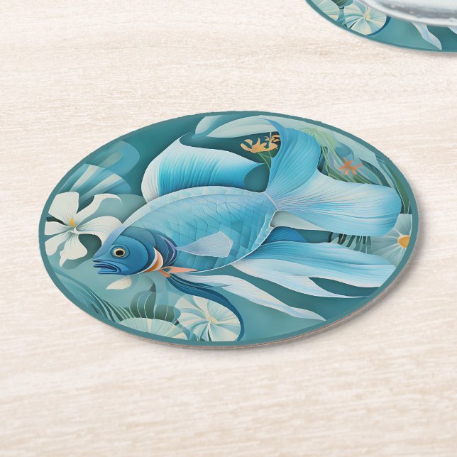 Meer Männer Runder Pappuntersetzer (Mermen Round Paper Coaster
)