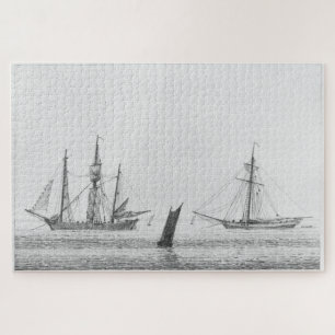 Meer mit Schiffen: Ein Kunstwerk - Friedrich Puzzle