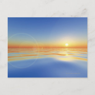 Meer mit Sonne Postkarte