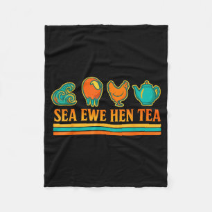 Meer Mutterschaf Henne Tee Lustiger Spruch Retro S Fleecedecke