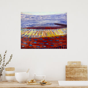 Meer nach Sonnenuntergang Piet Mondrian Poster
