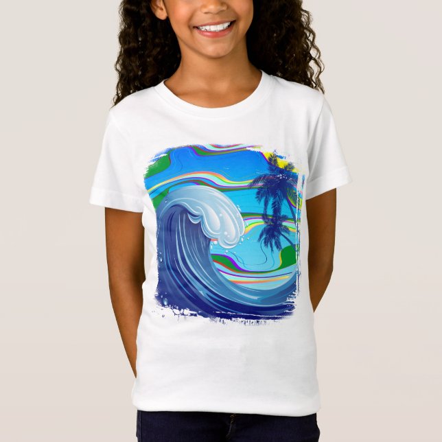 Meer Ozean große Wellenwasser T-Shirt (Vorderseite)