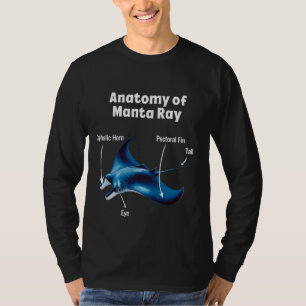 Meer Ozean Stachelrochen Tier Anatomie Von Manta R T-Shirt