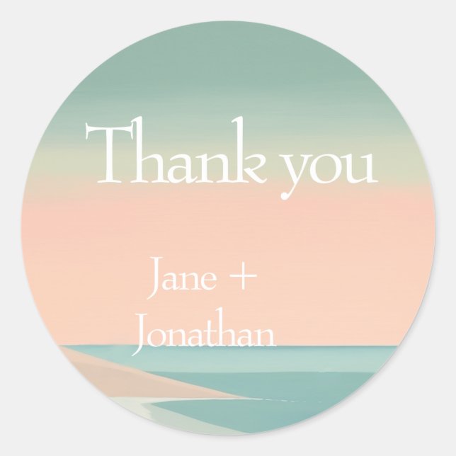 Meer Runder Aufkleber (Vorderseite)