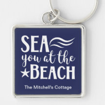 Meer Sie am Strand Zitat Name Marine Küste Keych