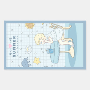 🌊✩  Meer Sommerträume ✩🌊 Rechteckiger Aufkleber