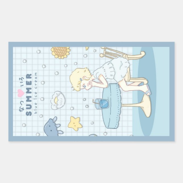 🌊✩  Meer Sommerträume ✩🌊 Rechteckiger Aufkleber (Vorderseite)