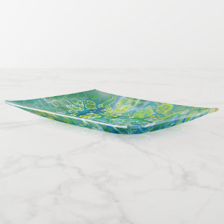 Meer sprudelt | abstrakter Trinket-Behälter Dekoschale