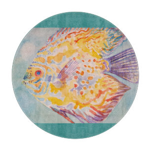 Meer Strand Fisch Aquarell Schneidebrett