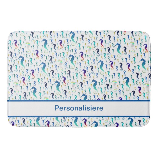 Meer, Tier, Fisch, Seepferd, Farbe, Badematte (Vorderseite)