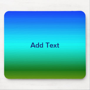 Meer und Himmel Blau und Grün Verlauf Mousepad