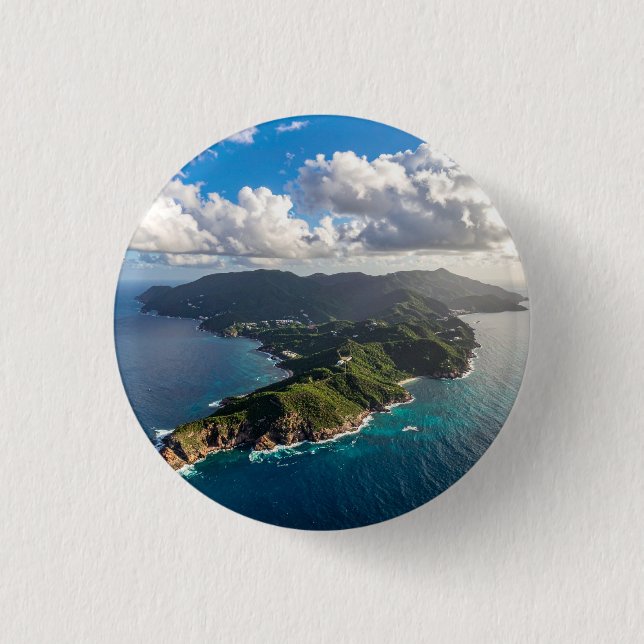 Meer und Insel Button (Vorderseite)
