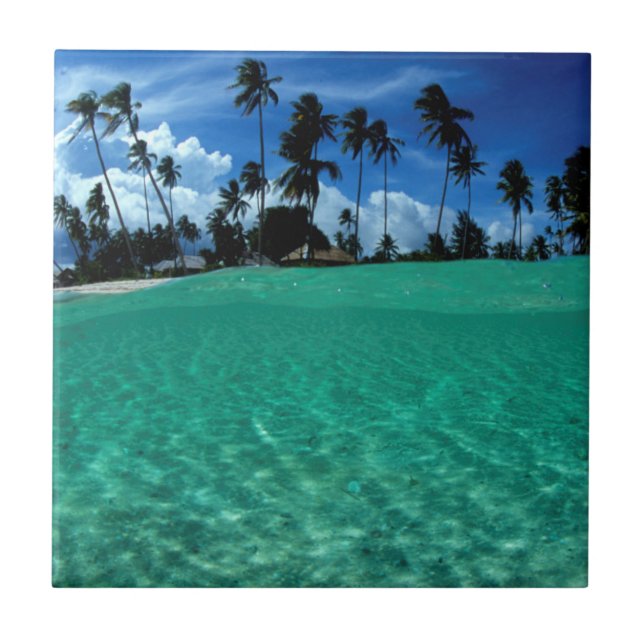 Meer und Insel, Indonesien Fliese (Vorderseite)