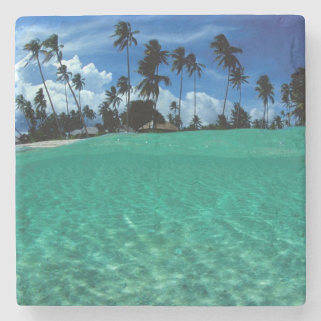 Meer und Insel, Indonesien Steinuntersetzer (Vorderseite)