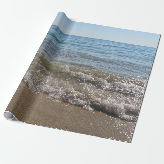 Meer- und Sandstrand Geschenkpapier (Ungerollt)