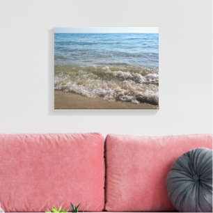 Meer- und Sandstrand Leinwanddruck