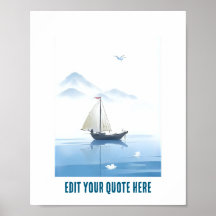 Meer und Schiff individuell gestaltbarer Poster
