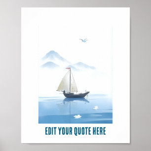 Meer und Schiff individuell gestaltbarer Poster