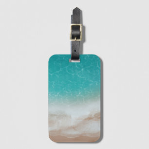 Meer und Strand aus der Höhe Coole abstrakte Kunst Gepäckanhänger