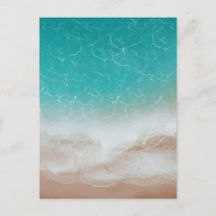Meer und Strand aus der Höhe Coole abstrakte Kunst Postkarte