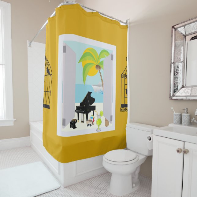 Meer und Strand Duschvorhang (Beispiel)