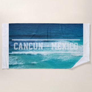 Meer von Cancun Mexiko Strandtuch