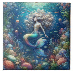 Meerala von Mermaid - Lebhafte Unterwassertaille Fliese