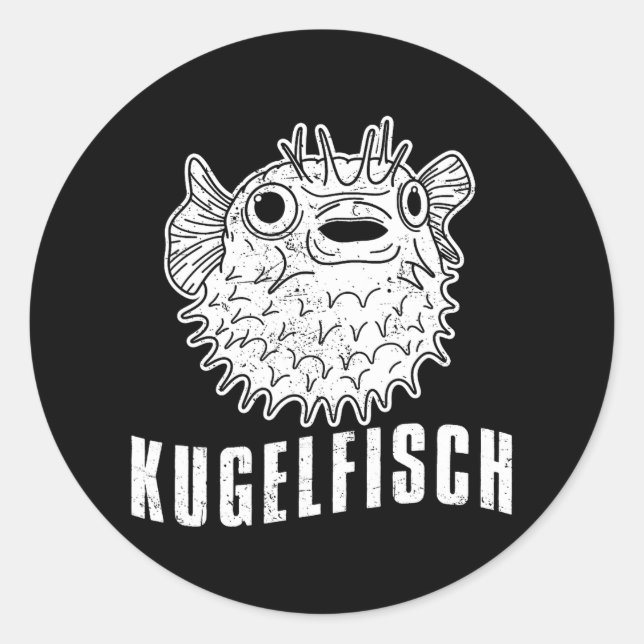 Meerbarsche Runder Aufkleber (Vorderseite)