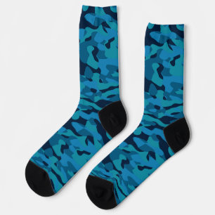 meerblau, Mitternachtsblau, Blaugrün und blaues Ta Socken