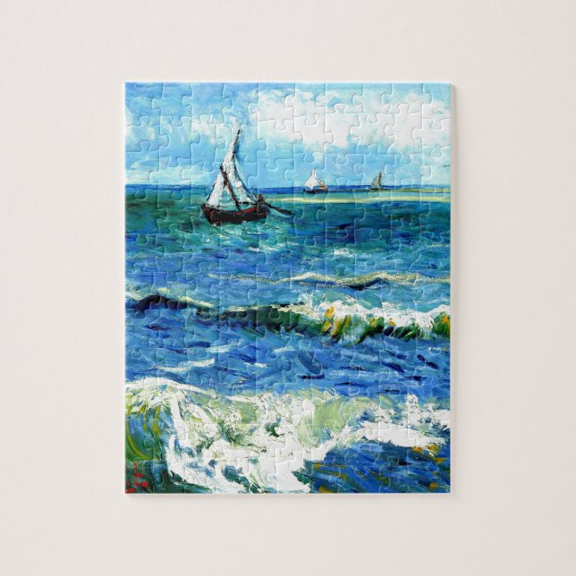 Meerblick bei Saintes-Maries, Vincent van Gogh Puzzle (Vertikal)