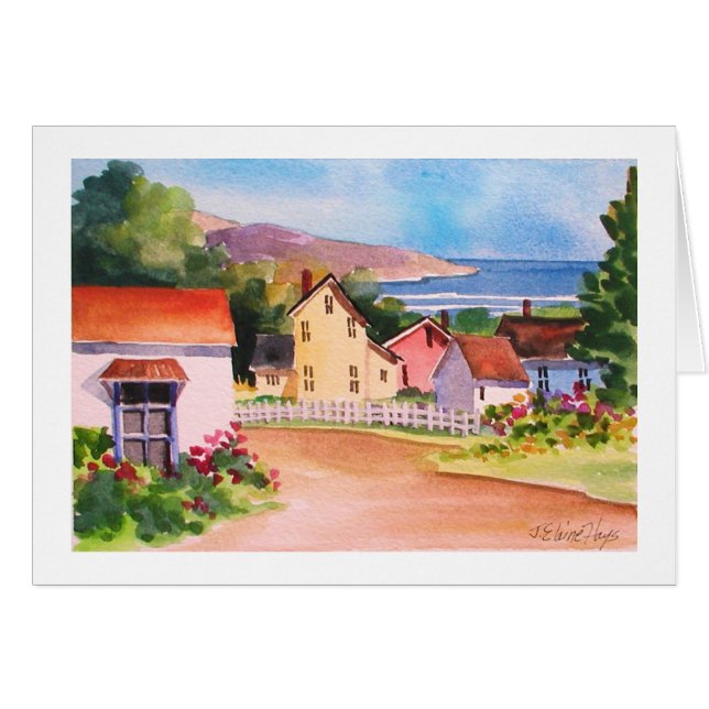 Meerblick-Dorf-Häuser (Vorderseite (Horizontal))