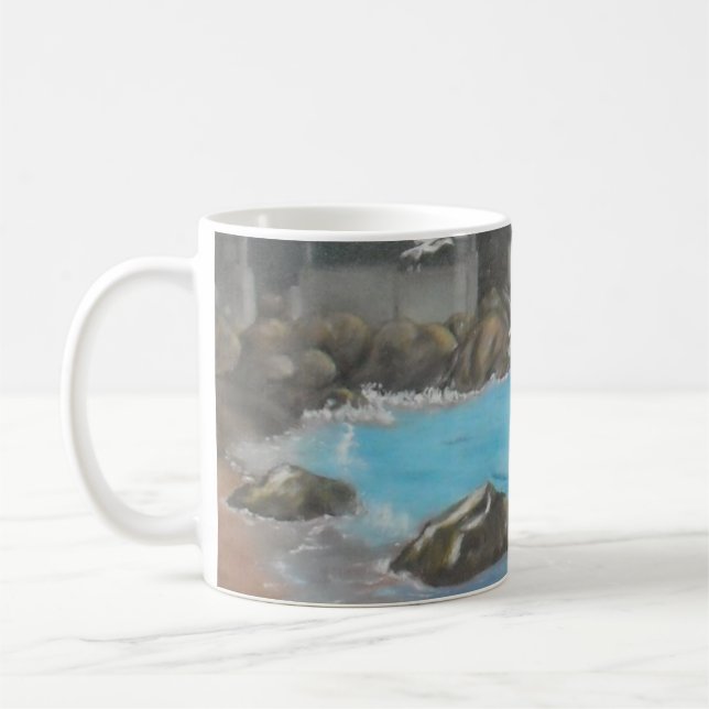 Meerblick-Tasse des Als Kaffeetasse (Links)