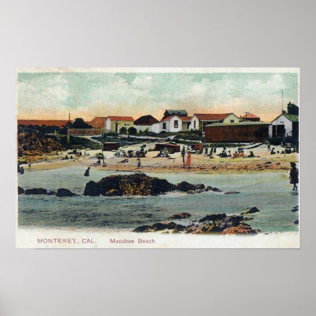 Meerblick von Macabee BeachMonterey, CA Poster (Vorne)