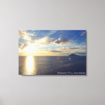 Meerboot Sonnenuntergang Insel Horizont Landschaft