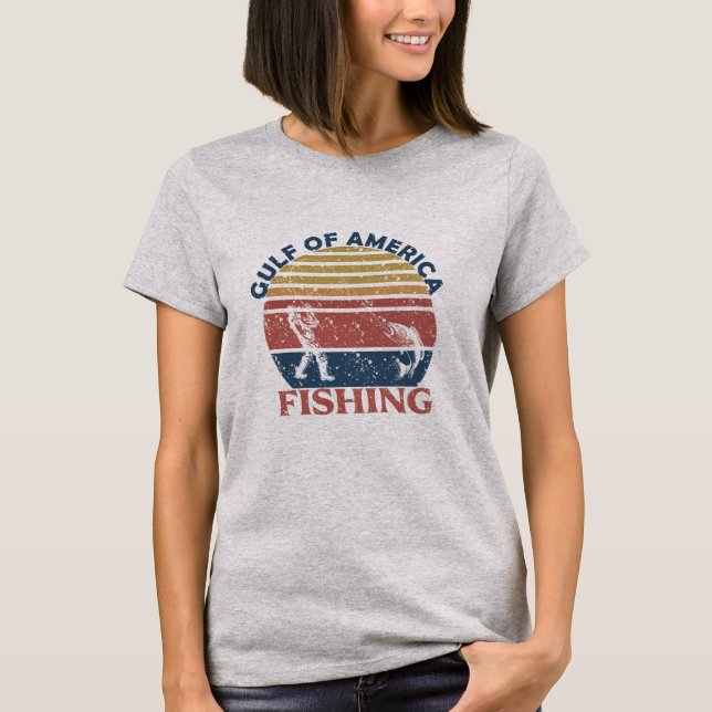 Meerbusen Amerikas Angelpol Amerikanischer Patriot T-Shirt (Vorderseite)