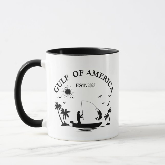 Meerbusen Amerikas Angelpol Amerikanischer Patriot Tasse (Links)