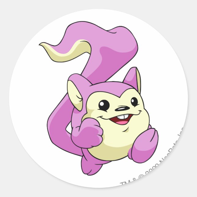 Meerca Pink Runder Aufkleber (Vorderseite)