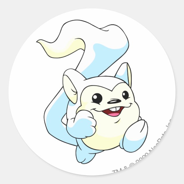 Meerca White Runder Aufkleber (Vorderseite)