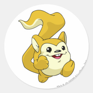 Meerca Yellow Runder Aufkleber